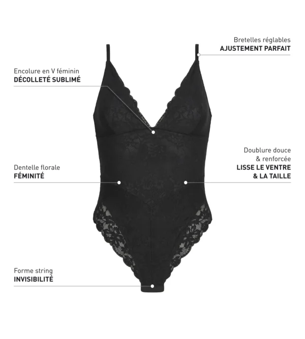Body en dentelle raffinée